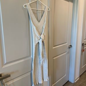 Ribbed Tie Front Dress